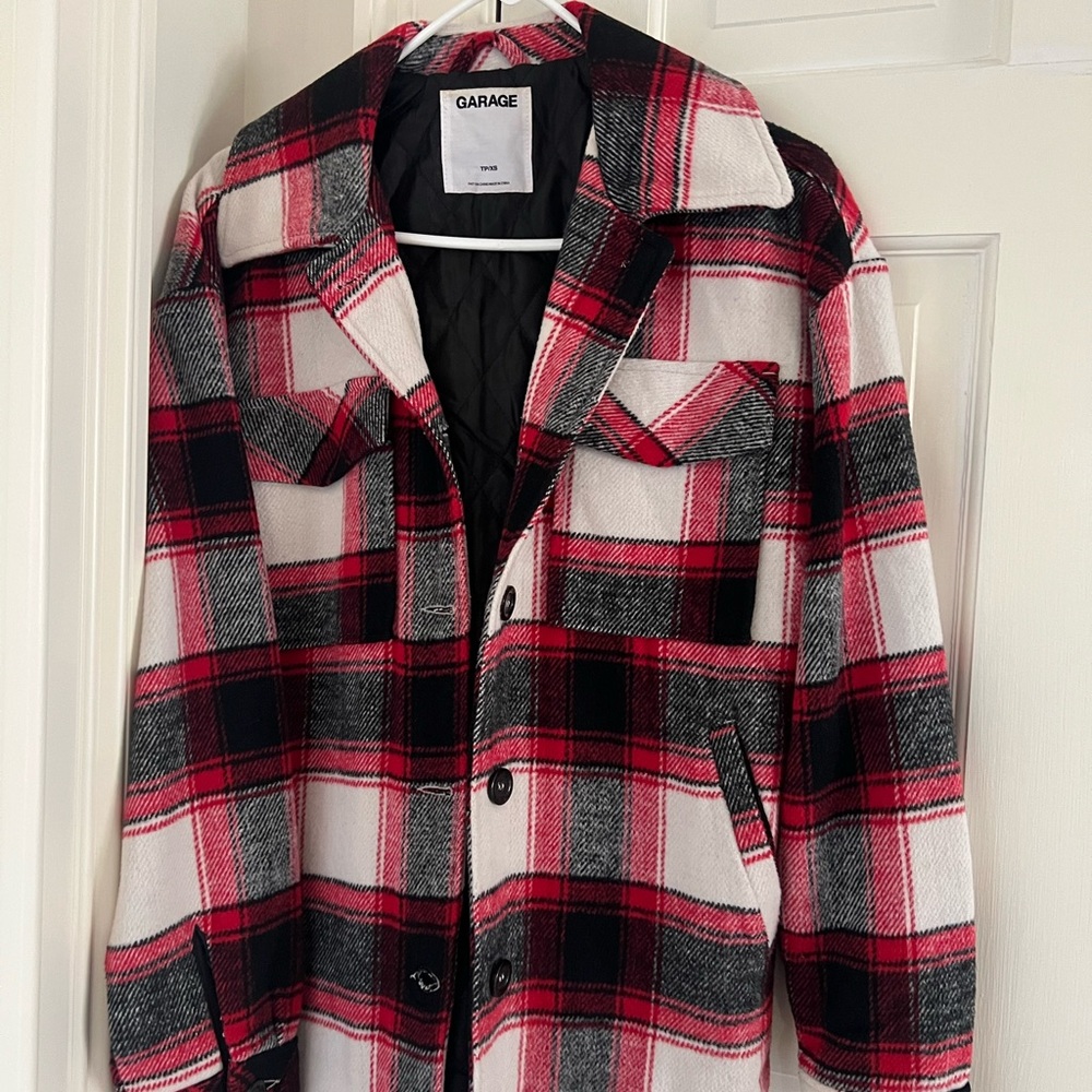 Garage  Red and Black Plaid Jacket